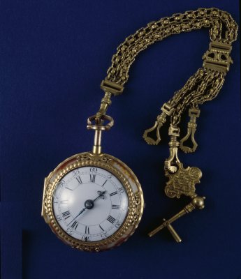 图片[2]-Copper gold-plated agate case pocket watch-China Archive